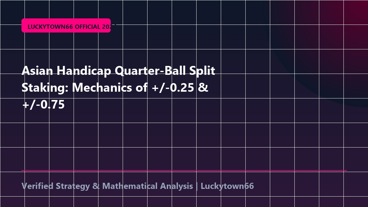 Asian Handicap Quarter-Ball Split Staking: Mechanics of +/-0.25 & +/-0.75