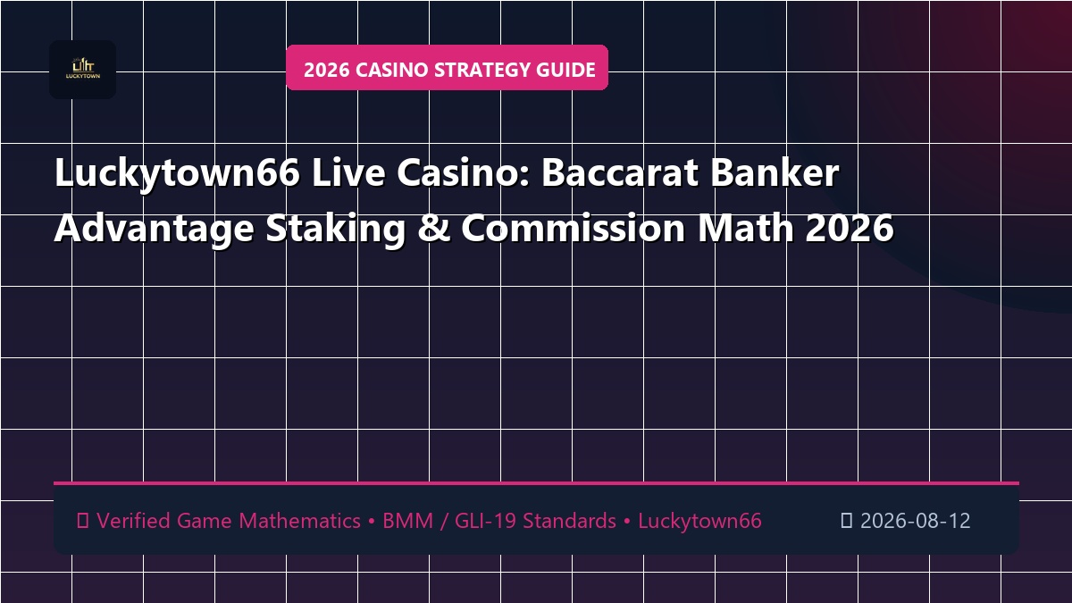 Luckytown66 Live Casino: Baccarat Banker Advantage Staking & Commission Math 2026