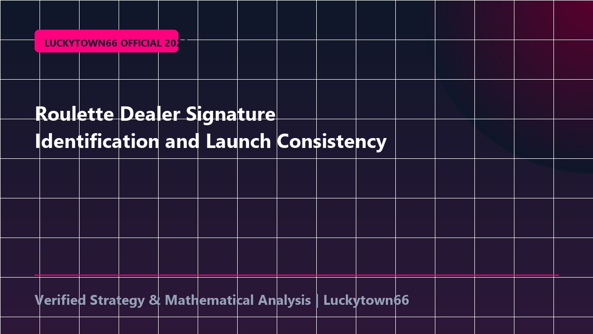 Roulette Dealer Signature Identification and Launch Consistency